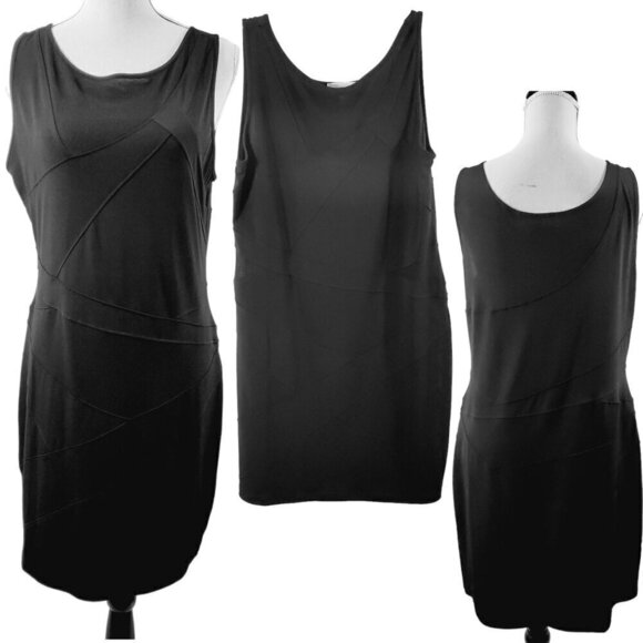 Michael Michael Kors Women's Black Jersey Knit Sleeveless Dress - Size Large - Picture 1 of 10